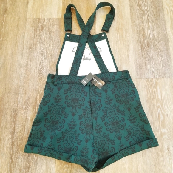 Her Universe Disney The Haunted Mansion Wallpaper Shortalls Cosplay Hot TopicNWT - Picture 7 of 14